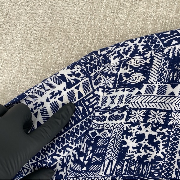 State & Stone Button Down Shirt Allover Palm Tree Print Short Sleeve Lightweight - Picture 6 of 11